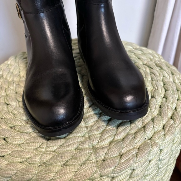 COLE HAAN Chesley Leather Knee-High Quilted Stretch Riding Boots NWT - Picture 9 of 14